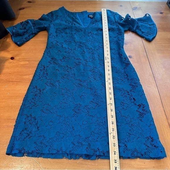 Adrianna Papell Blue Lace Dress Size 4 - Picture 5 of 8
